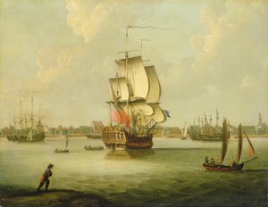 Vista de Charleston, Carolina del Sur (óleo sobre lienzo) de Thomas Mellish