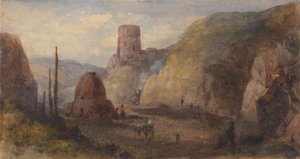 Paisaje rocoso con fuerte de Thomas Miles Richardson Sr.