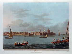 Fuerte y puerto de Aboukir, Canopus antiguo, Egipto, 1801 de Thomas Milton