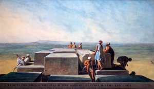 Cima de la primera pirámide de Gizah, 1794 de Thomas Milton