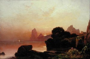 Una mañana de verano en la costa de Thomas Moran