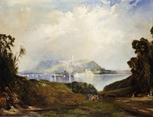 Una vista de las obras hidráulicas de Fairmont, Filadelfia de Thomas Moran