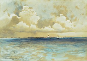 Luz de la Isla de las Bahamas, 1883 de Thomas Moran