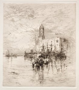 Castillo de San Juan de Ulúa, Veracruz, 1884 de Thomas Moran