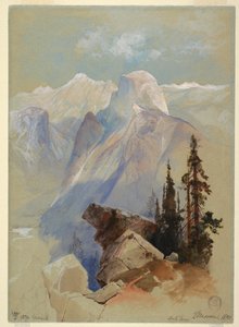 Dibujo, Half Dome, Yosemite, 1873