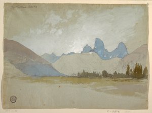 Dibujo, Los Tetons, Idaho, 1879