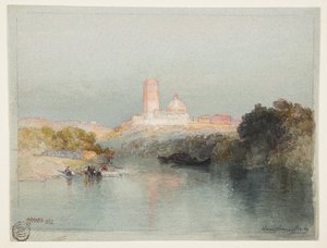 Hacienda en el río Lerma, San Juan, México de Thomas Moran
