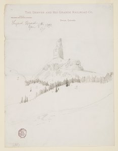 Pico Cabeza de Lagarto, Colorado de Thomas Moran