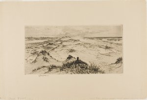 Mirando sobre las dunas de arena - Easthampton de Thomas Moran