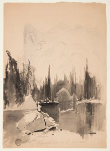 Lago Espejo, Yosemite de Thomas Moran