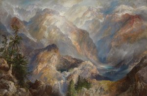 Mañana en las Sierras, Nevada, 1910 de Thomas Moran