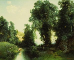El agujero de baño, Cuernavaca, México, 1913 de Thomas Moran