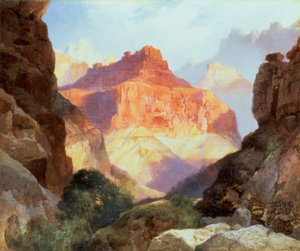Bajo la pared roja, Gran Cañón de Arizona de Thomas Moran