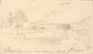 Río Yellowstone, cerca de Rosebud de Thomas Moran