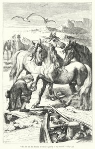 Ilustración de Los viajes de Gulliver de Jonathan Swift de Thomas Morten