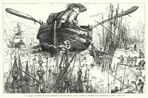 Ilustración de Los viajes de Gulliver de Jonathan Swift de Thomas Morten