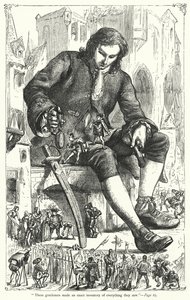 Ilustración para Los viajes de Gulliver de Jonathan Swift de Thomas Morten