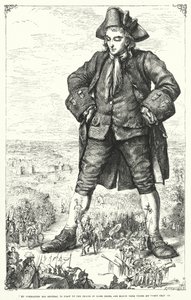 Ilustración de Los Viajes de Gulliver de Jonathan Swift de Thomas Morten