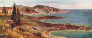 Costa Norte, Lago Superior (litografía en color) de Thomas Mower Martin