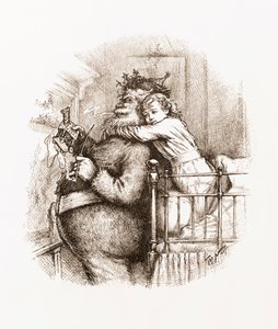 ¡Atrapado! Ilustración con Santa Claus por Thomas Nast de Thomas Nast