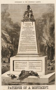 Paciencia en un monumento, 8 de octubre de 1868 de Thomas Nast