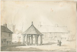 Abbots Bromley Tudor - Cruz del Mercado y Casa de Thomas Peploe Wood