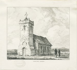 Iglesia de Dunston: dibujo a pluma