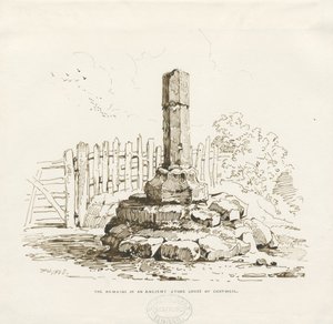 Moreton - Restos de la Cruz de Piedra en Chatwell de Thomas Peploe Wood