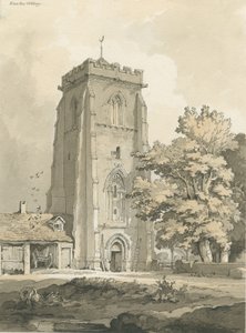 Abadía de Ranton [Priorato]: dibujo a pluma y lavado de Thomas Peploe Wood