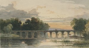 Puente Shugborough: pintura en acuarela