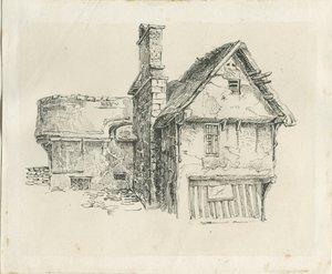 Standon Hall: dibujo a pluma y tinta de Thomas Peploe Wood