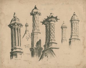 Thickbroom Hall ["Manley Hall"] - Remates y chimeneas