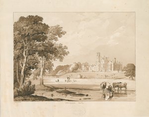 "Thickbroom Hall" [Manley Hall]: dibujo en sepia, 1837 de Thomas Peploe Wood