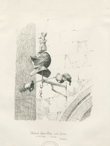 Tumba en la Iglesia de Biddulph - William Bowyer: dibujo a pluma y tinta
