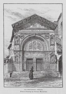 San Bernardino, Perugia (grabado) de Thomas Robert Macquoid