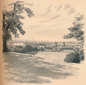 Palacio de Greenwich desde la colina del observatorio, 1902 de Thomas Robert Way