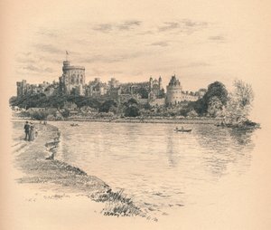 Castillo de Windsor desde el río, 1902 de Thomas Robert Way