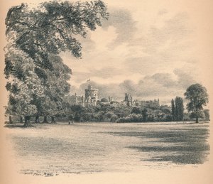 Castillo de Windsor desde el Home Park, 1902 de Thomas Robert Way