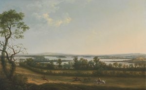 Lough Erne desde Knock Ninney, con Bellisle a lo lejos, Condado de Fermanagh, Irlanda de Thomas Roberts