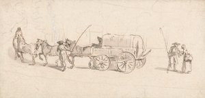 Figuras con un carro y caballos
