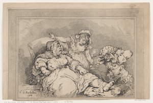 Una alcahueta en sus últimas piernas de Thomas Rowlandson