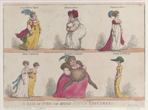 Un menú para los epicúreos de Bond Street!!, 25 de octubre de 1808