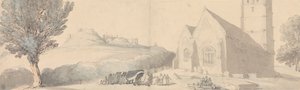 Un entierro en Carisbrooke, Isla de Wight de Thomas Rowlandson