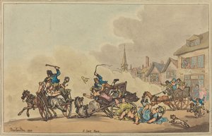 Una carrera de carros, 1788 de Thomas Rowlandson
