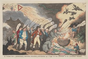 «Un encanto para la democracia», revisado, analizado y destrozado el 11 de enero de 1799, para desconcierto de sus amigos afines de Thomas Rowlandson