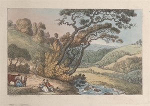 Una vista de Cornualles, de Vistas en Cornualles, 1810 de Thomas Rowlandson