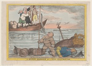 Una máquina de buceo de nueva construcción, 31 de mayo de 1806 de Thomas Rowlandson
