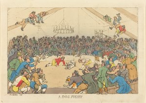 Una pelea de perros de Thomas Rowlandson
