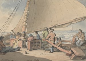 Un velero holandés con el viento en popa de Thomas Rowlandson