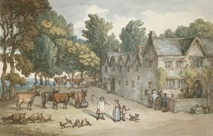 Una Casa de Campo en Hengar, Cornwall, 1803 de Thomas Rowlandson